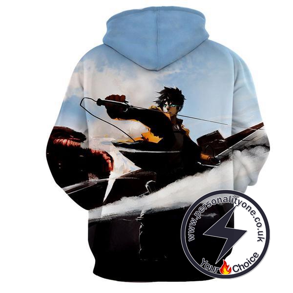 Attack On Titan - Levi Ackerman 3D - Attack On Titan Hoodies